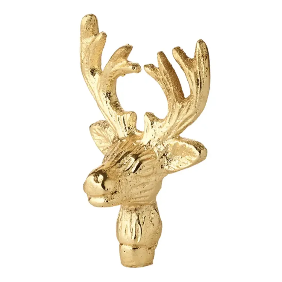 Kerzenpin Elch gold Edzard 3er Set Höhe 6 cm
