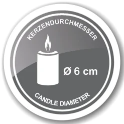 Kerzenständer JAMES Edzard 6 flammig Länge 55 cm