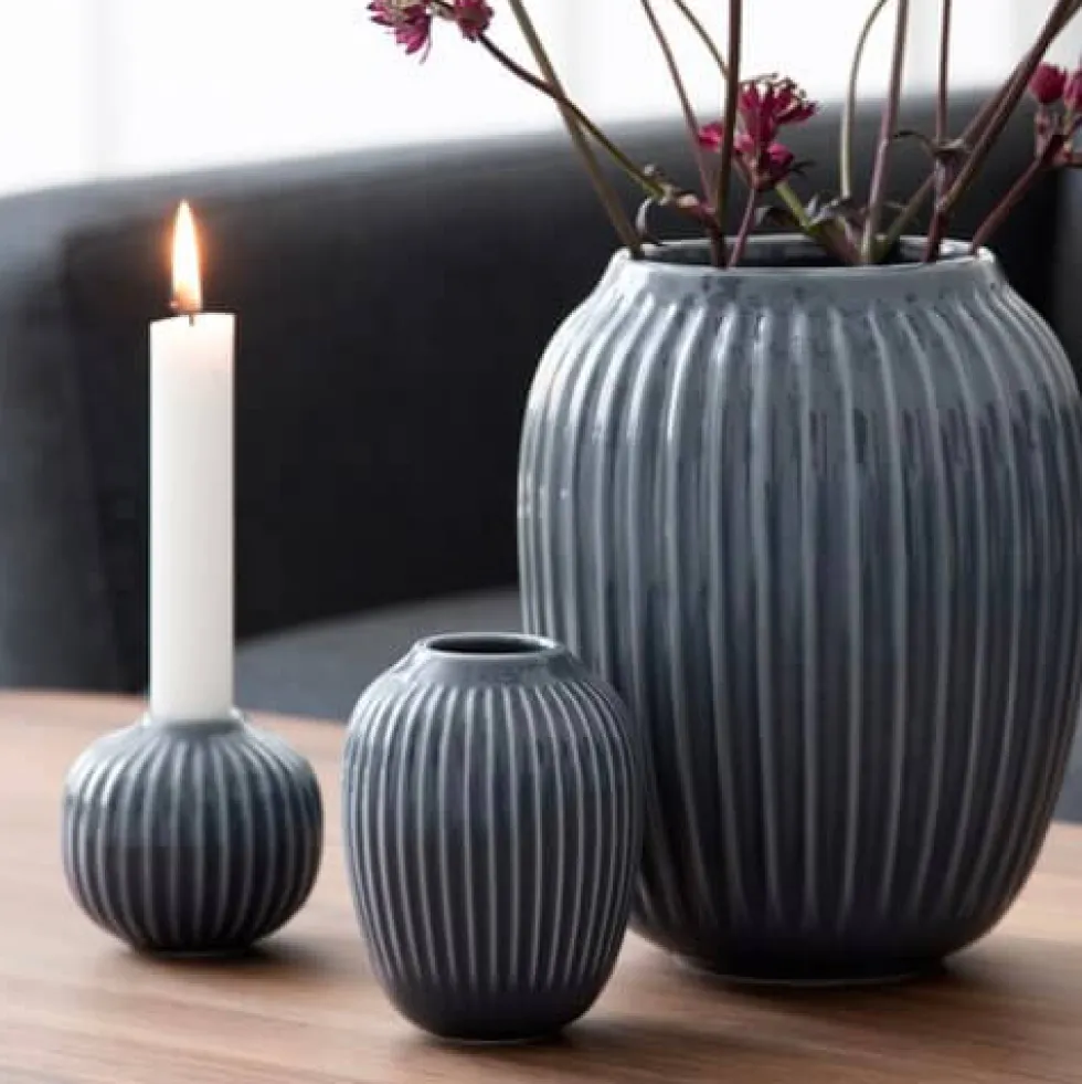Kerzenständer Kähler Hammershoi anthrazit Höhe 6 cm