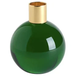 Kerzenständer Kristallglas DIOPTRICS GiftCompany Kugel grün