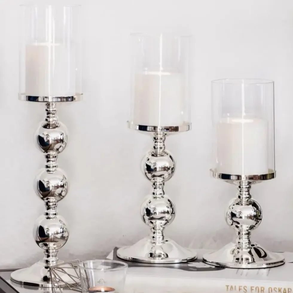 Kerzenständer silber Bamboo Edzard