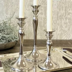 Kerzenständer silber Lopez Kaheku Höhe 26 cm