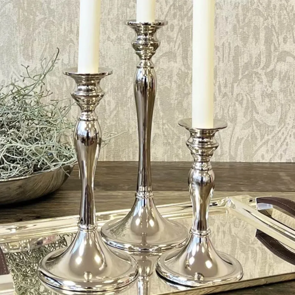 Kerzenständer silber Lopez Kaheku Höhe 26 cm
