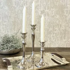 Kerzenständer silber Lopez Kaheku Höhe 26 cm