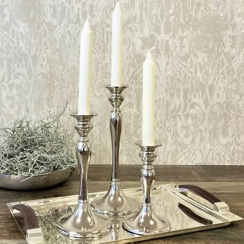 Kerzenständer silber Lopez Kaheku Höhe 26 cm