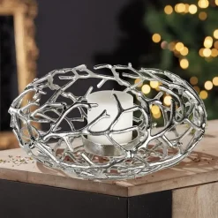Kerzenständer TWIGS Casablanca silber Durchmesser 42 cm