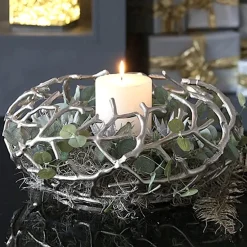 Kerzenständer TWIGS Casablanca silber Durchmesser 42 cm