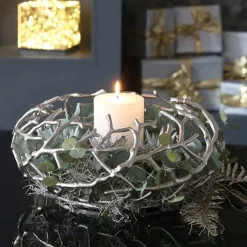 Kerzenständer TWIGS Casablanca silber Durchmesser 42 cm