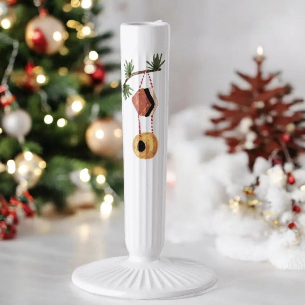 Kerzenständer Weihnachten Kähler Porzellan Hammershoi Höhe 16 cm
