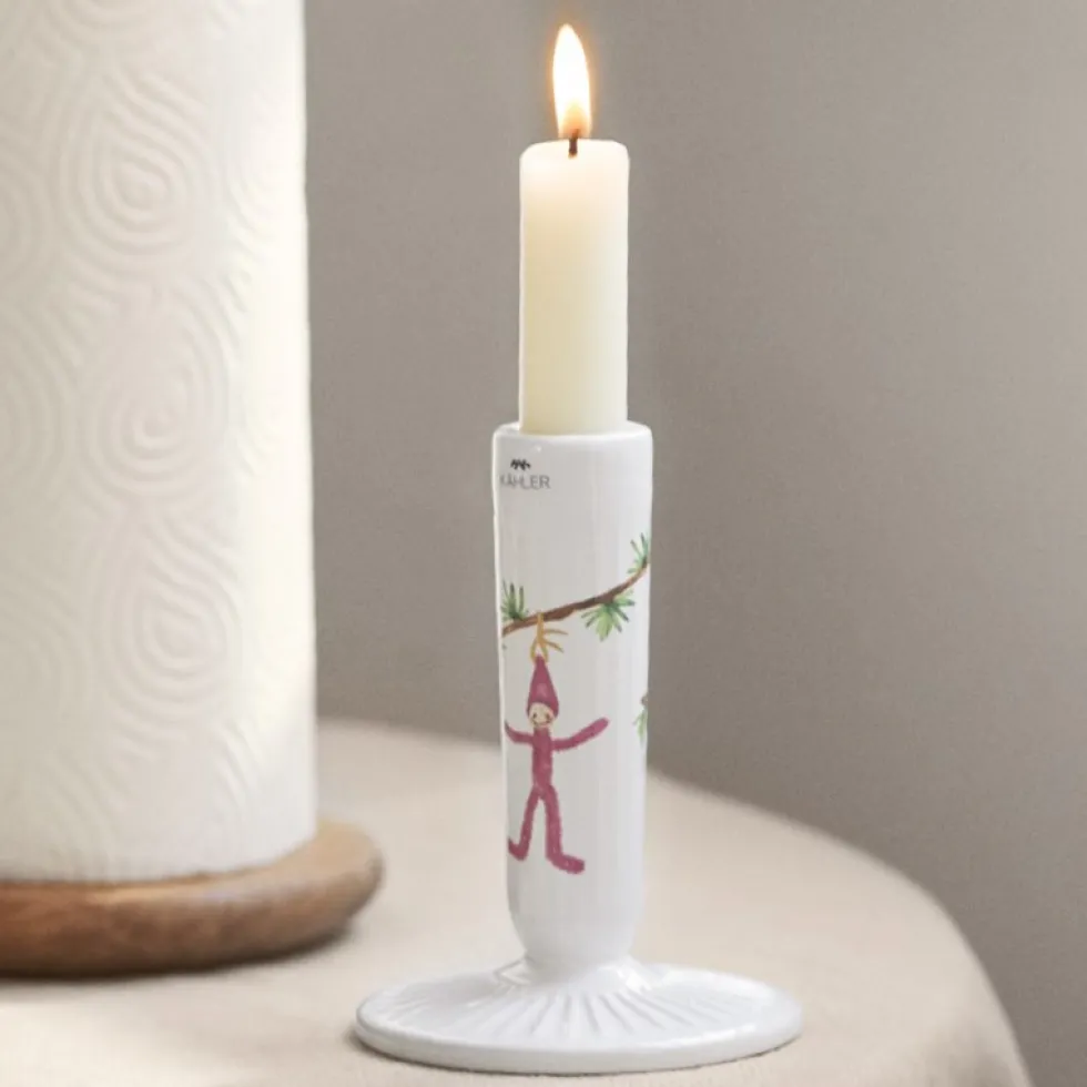 Kerzenständer Weihnachten Kähler Porzellan Hammershoi Höhe 12 cm