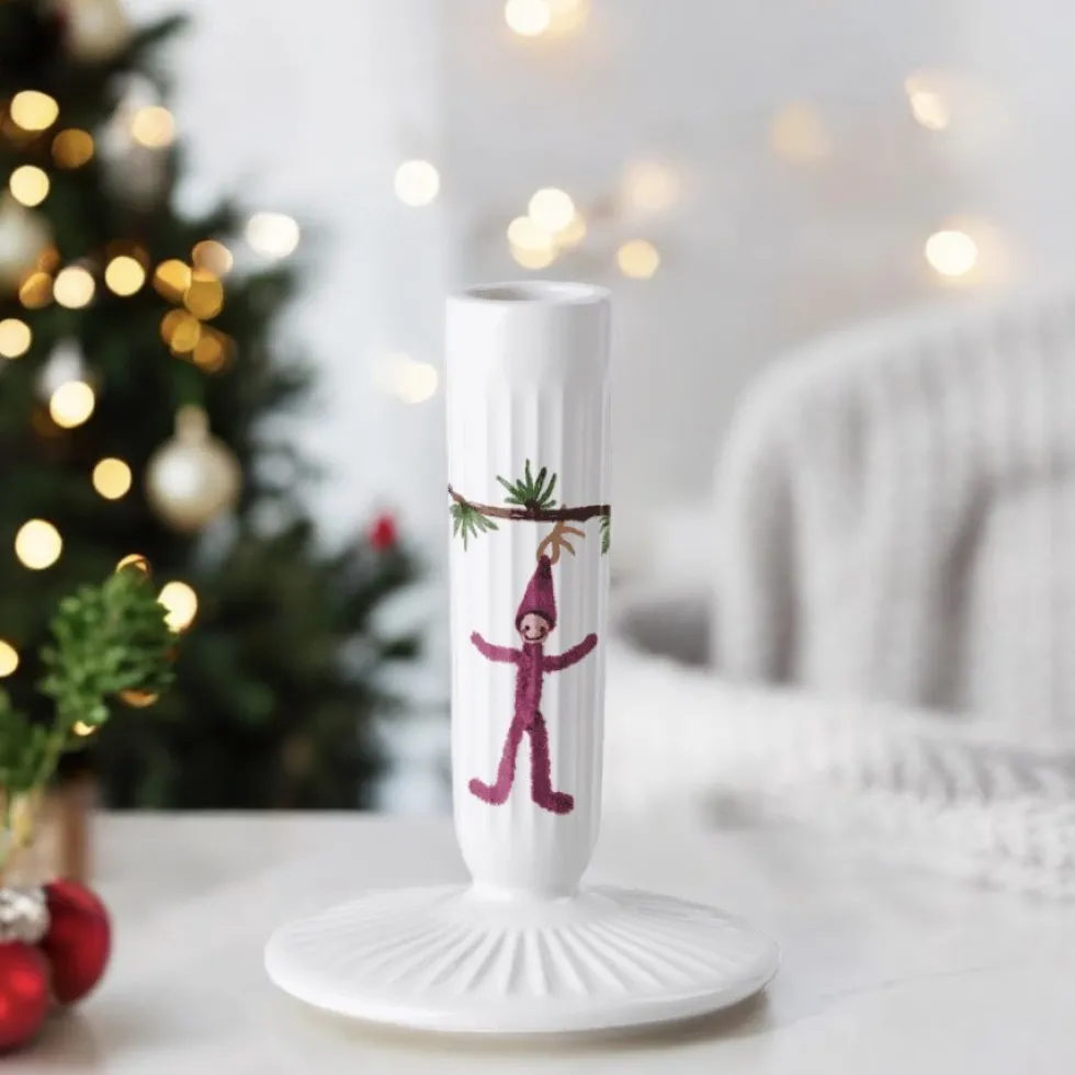 Kerzenständer Weihnachten Kähler Porzellan Hammershoi Höhe 12 cm