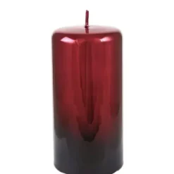 Kerze rot schwarz 2er Set Cylinderkerze Cellini Höhe 15 cm