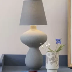 Kähler Balustre Tischlampe anthrazit Höhe 44 cm