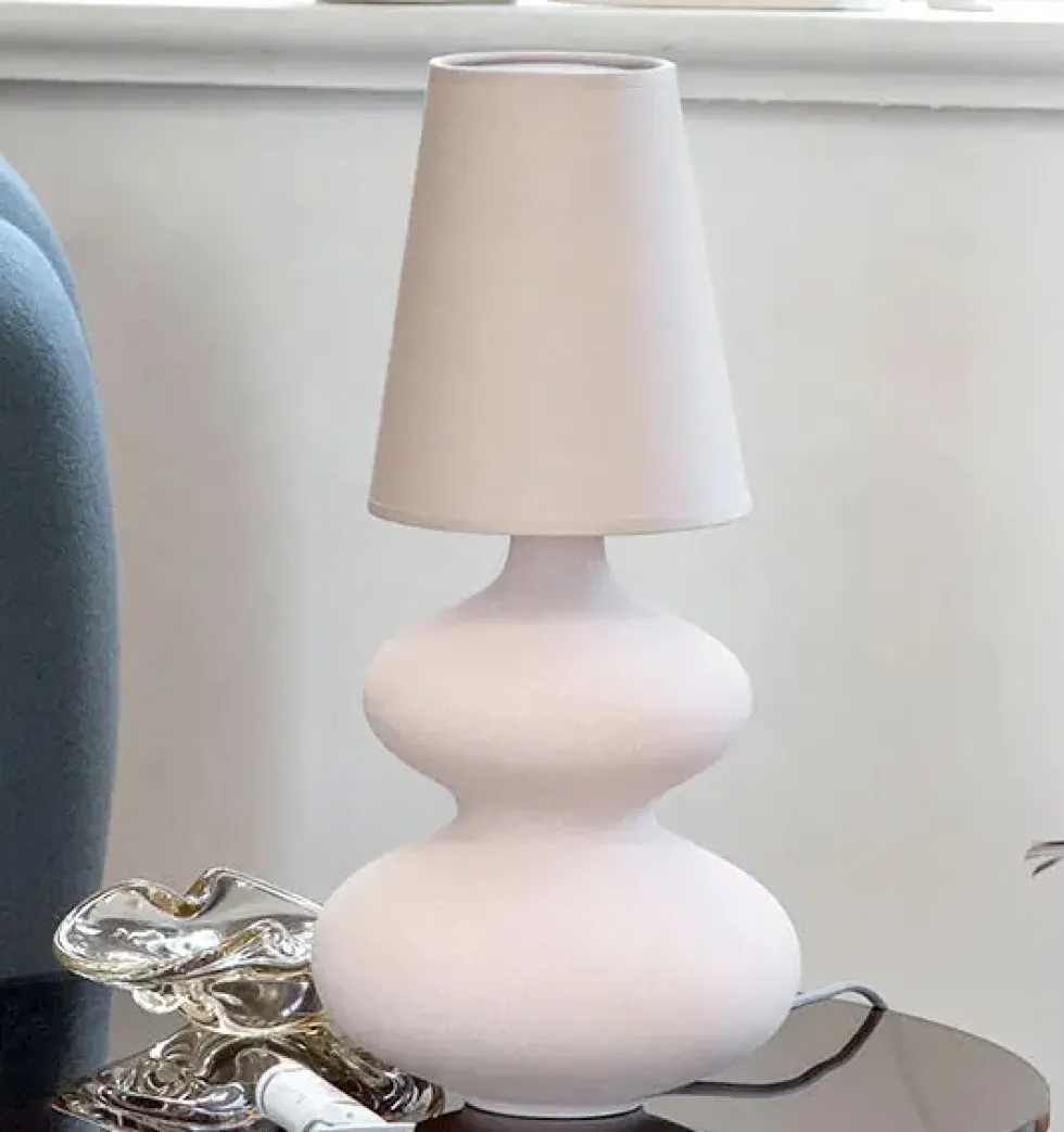 Kähler Balustre Tischlampe rosa Höhe 43 cm