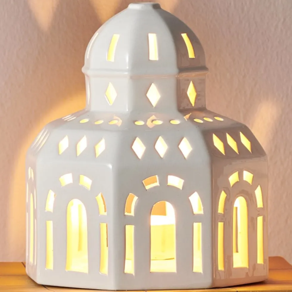 Kähler Lichthaus Keramik TIVOLI GLASS HALL Urbania H 14 cm