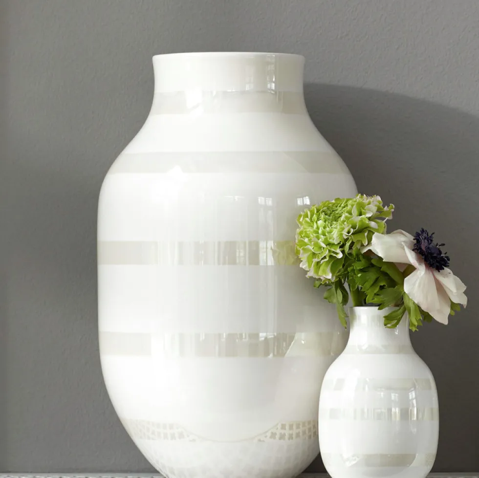 Kähler Vase Omaggio pearl Höhe 30 cm