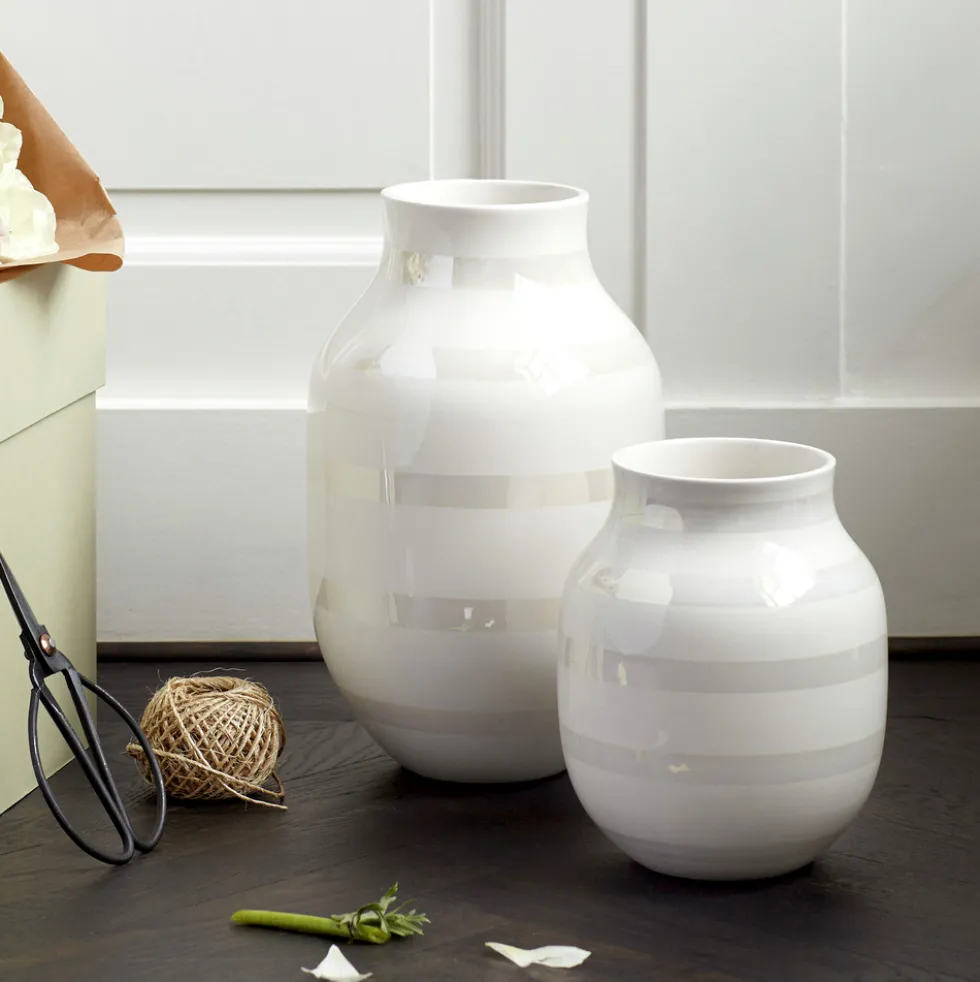 Kähler Vase Omaggio pearl Höhe 30 cm