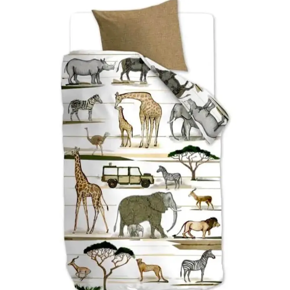Kinderbettwäsche 135×200 cm Afrika JEEP SAFARI