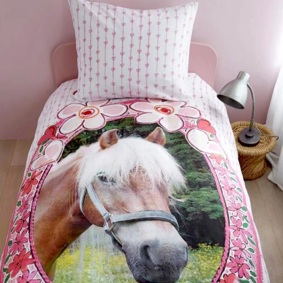 Kinderbettwäsche 135×200 cm Mädchen Pferd Beddinghouse Favorites