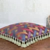 Kissen ECLIPSE AXIS magenta mit Quastenborte 60×60 cm