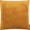 Kissen Magma 50×50 cm Samt Uni senf