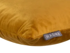 Kissen Magma 50×50 cm Samt Uni senf