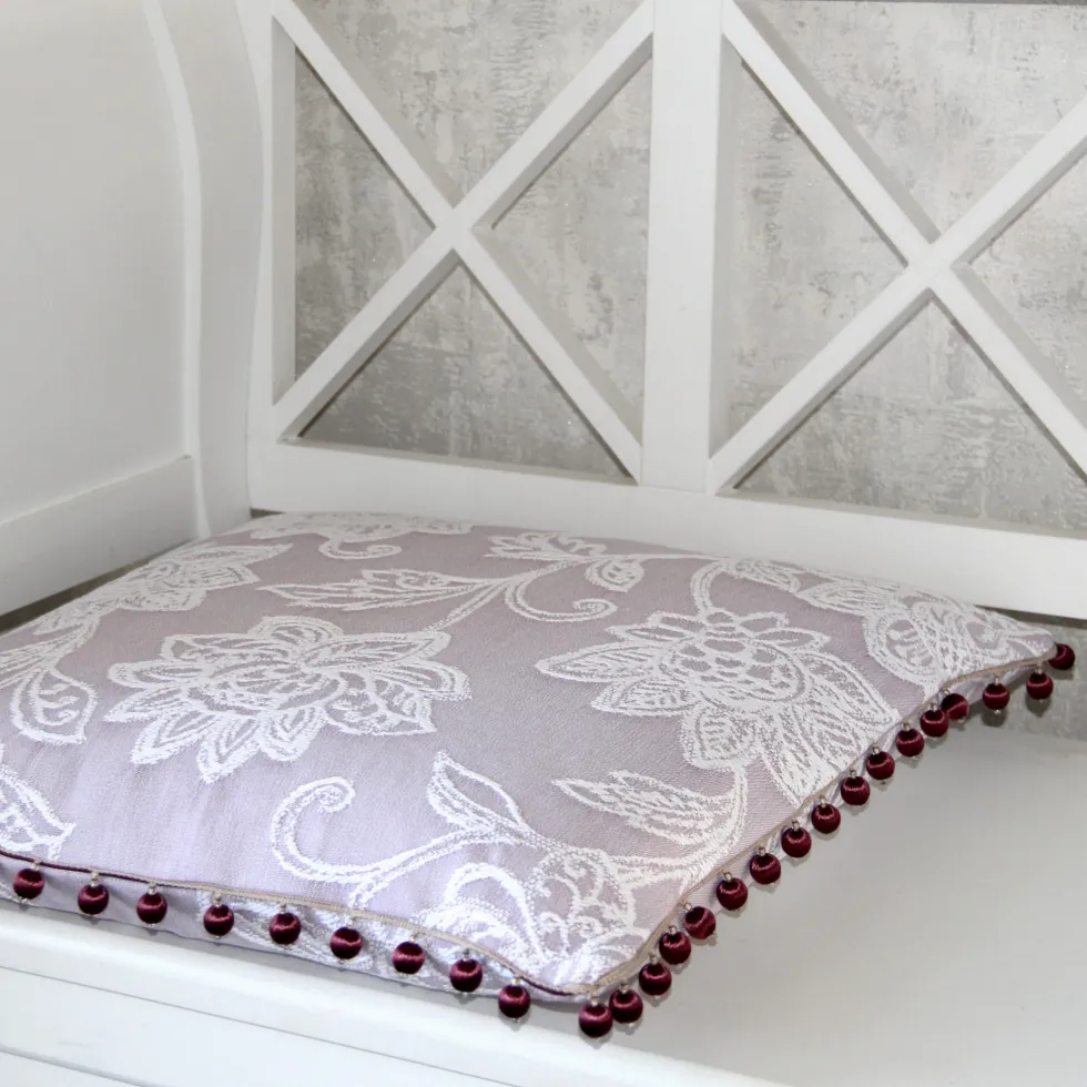 Kissen mit Glasperlenborte 50×50 cm Dorchester Wimborne