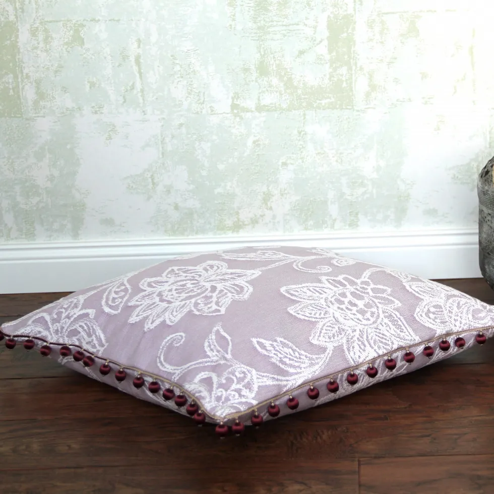 Kissen mit Glasperlenborte 50×50 cm Dorchester Wimborne