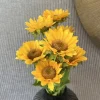 Künstliche Blumen wie echt Sonnenblumenstrauß 9er Set Höhe 55 cm