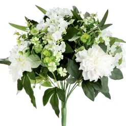 Künstlicher Blumenstrauß Hortensien weiß Höhe 52 cm