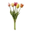 Künstliche Tulpen wie echt bunt Mix 5er Bund Höhe 48 cm