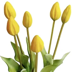 Künstliche Tulpen wie echt gelb 7er Bund Höhe 43 cm