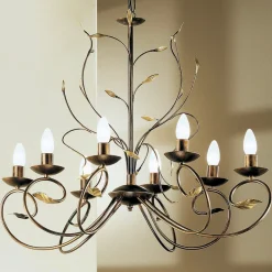 Kronleuchter ANDRIA 8-flammig antik-gold