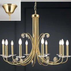 Kronleuchter gold matt ALEXIS