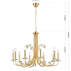 Kronleuchter gold matt ALEXIS
