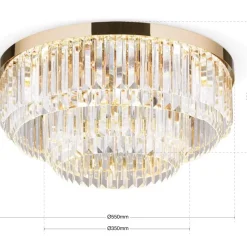 Kronleuchter modern PHILINE gold