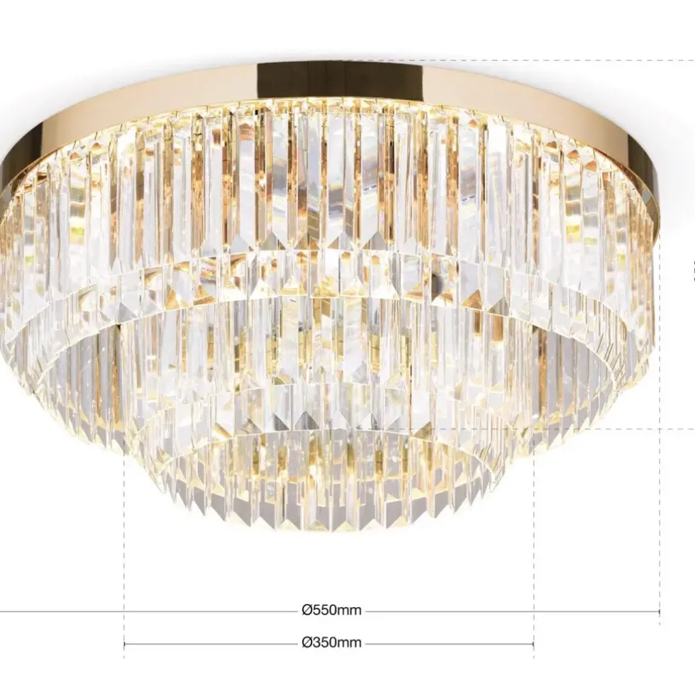 Kronleuchter modern PHILINE gold