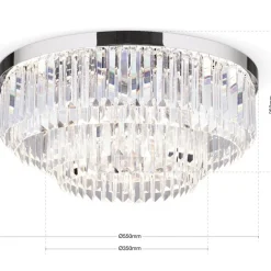 Kronleuchter modern PHILINE chrom