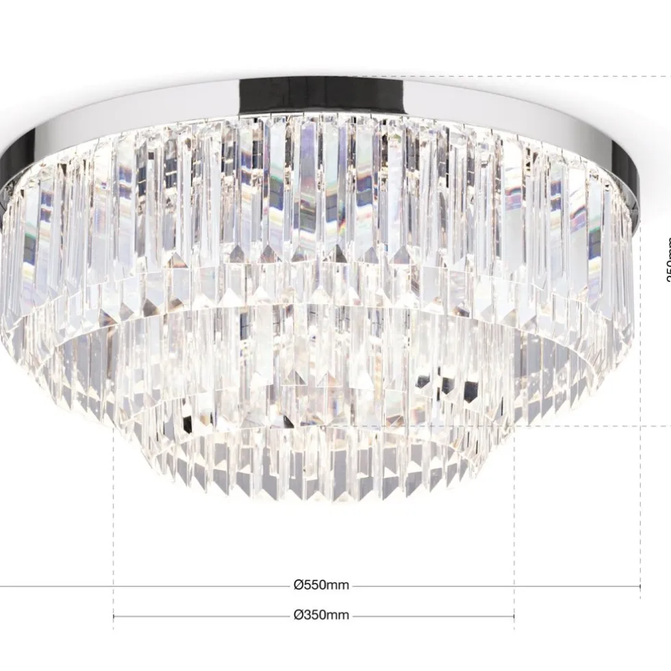 Kronleuchter modern PHILINE chrom