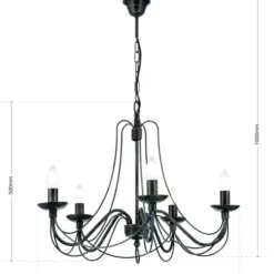 Kronleuchter schwarz Venezia antik
