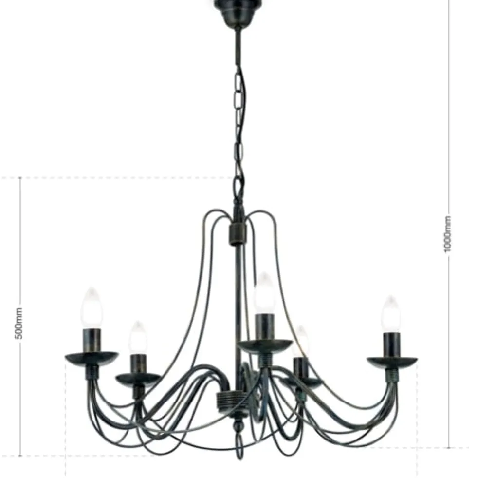 Kronleuchter schwarz Venezia antik