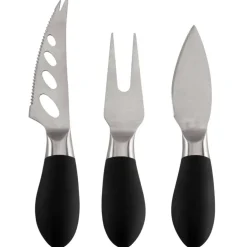 Käsemesser Set ASA Edelstahl 3 teilig schwarz Edelstahl