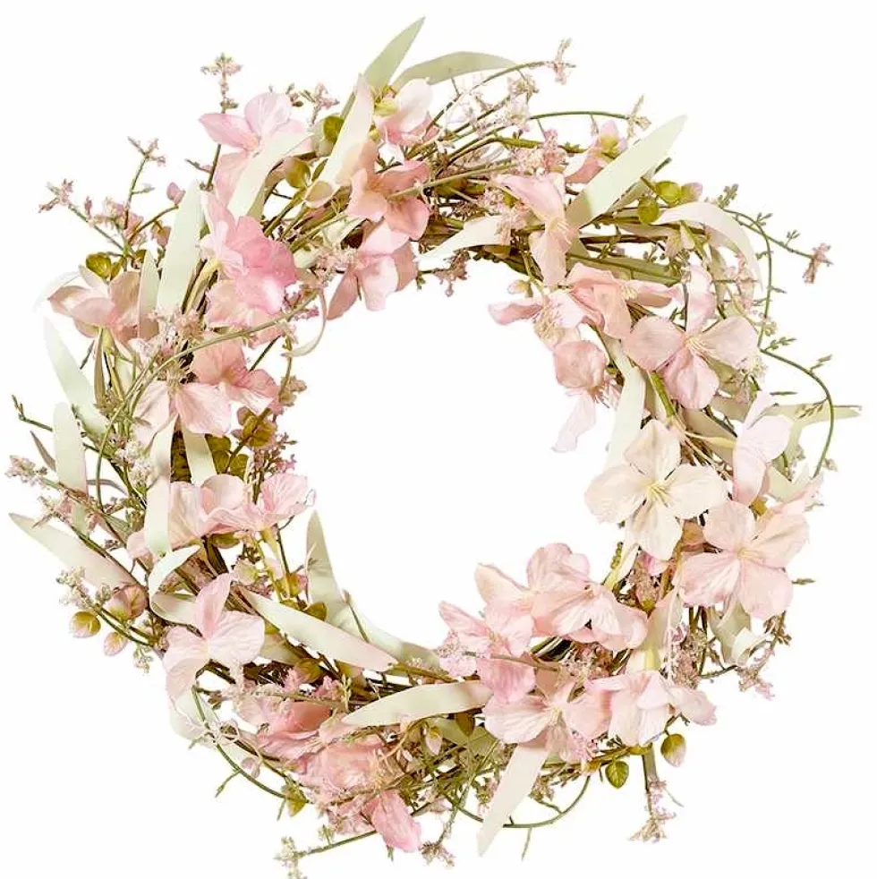 Kunstblume Blütenkranz Türkranz pink Durchmesser 40 cm