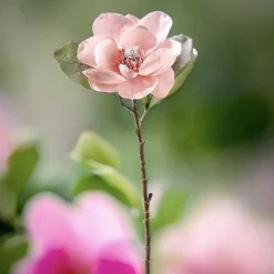 Kunstblume Dekozweig Magnolie Seide rosa Höhe 75 cm beeist