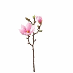 Kunstblume Dekozweig Magnolie Seide rosa Höhe 39 cm