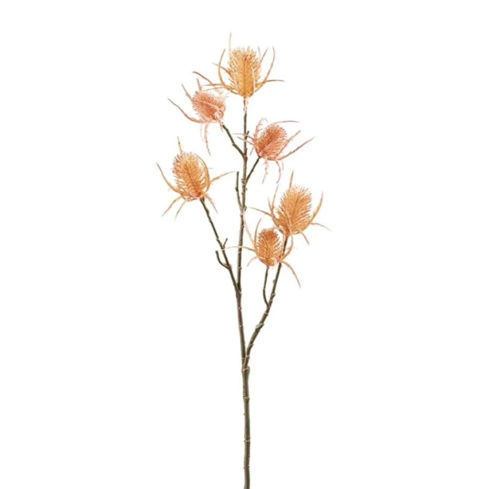 Kunstblume Distel Pflanze Pick Deko 64 cm