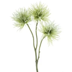 Kunstblume Distelzweig beschneit grün Höhe 41 cm
