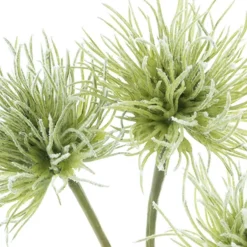 Kunstblume Distelzweig beschneit grün Höhe 41 cm
