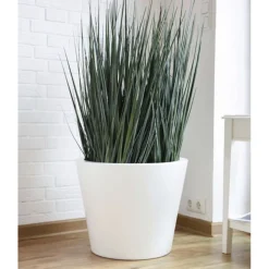 Kunstblume Gras im Topf dunkelgrün 40×107 cm