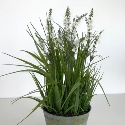 Kunstblume hochwertig Lavendel im Zinktopf Höhe 46 cm